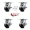Service Caster 4 Inch Phenolic Caster Set with Roller Bearing and Brakes/Swivel Locks SCC SCC-35S420-PHR-SLB-BSL-4 - alternate 2